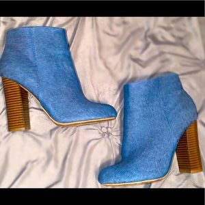 Denim Heel Boots